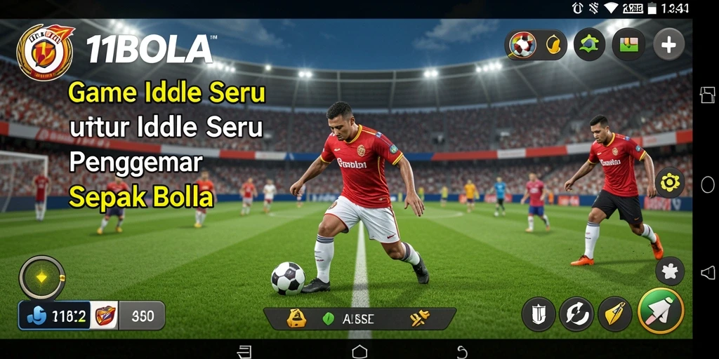 Tampilan gameplay <strong>11BOLA</strong> yang menarik dan penuh aksi sepak bola.