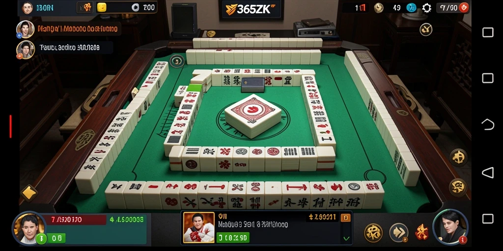 Tangkapan layar gameplay 365ZK yang menampilkan tantangan Mahjong.