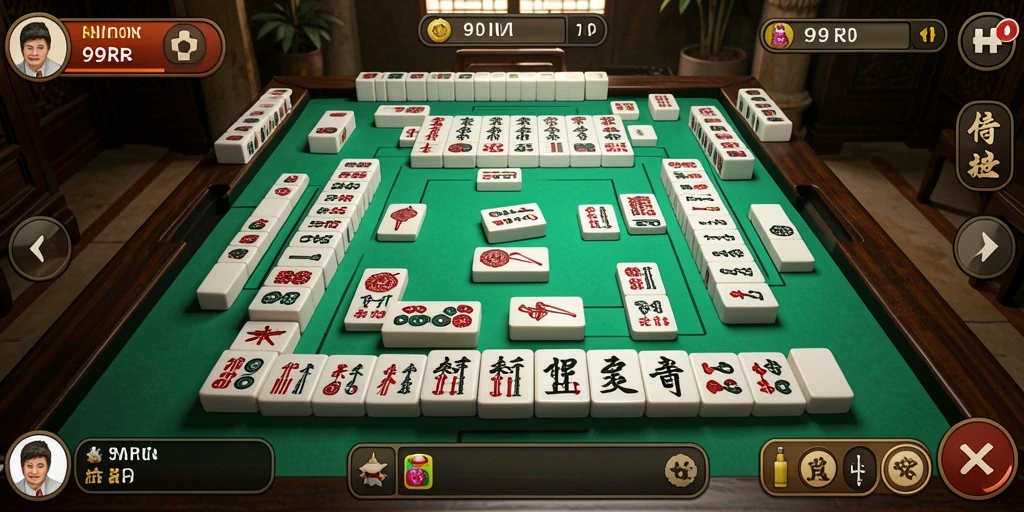 Tampilan gameplay Mahjong yang menarik dan seru di 99RP.
