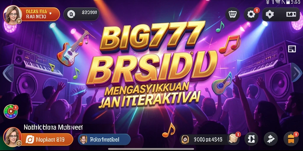 Tampilan antarmuka permainan BIG777 yang menarik dan penuh warna.