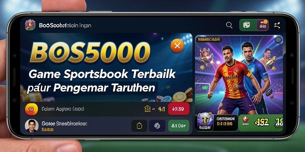 Tampilan utama BOS5000 menampilkan berbagai pilihan taruhan olahraga menarik.