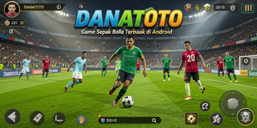Tampilan gameplay mengesankan dalam DANATOTO dengan aksi sepak bola.
