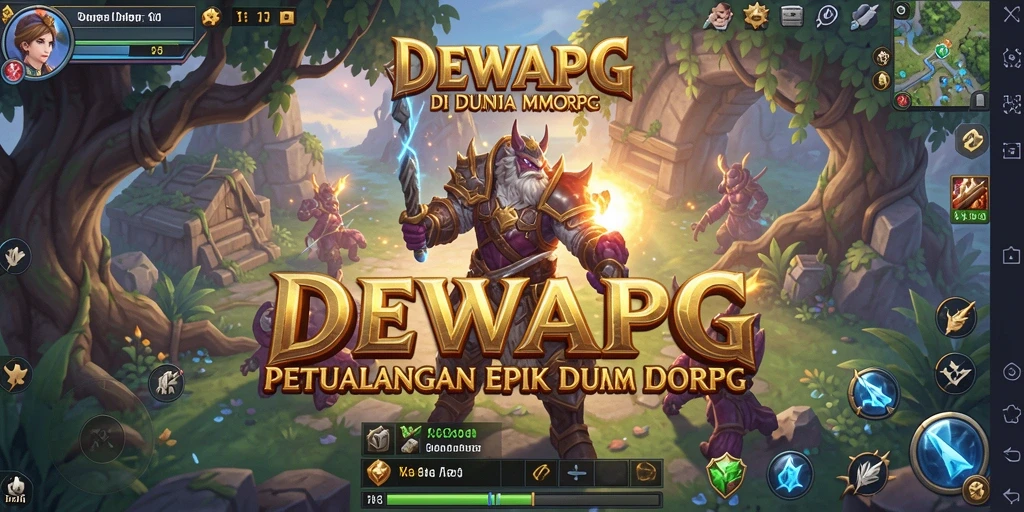 Screenshot menunjukkan aksi seru dan pemandangan indah di DEWAPG.