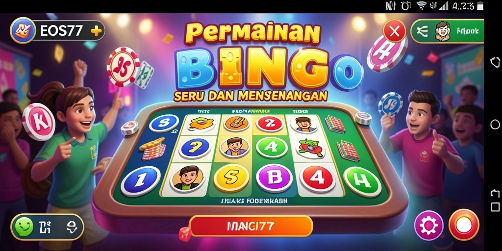 Screenshot gameplay menarik dari EOS77 saat bermain Bingo.