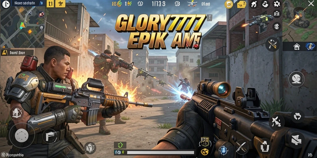 Tampilan gameplay seru di GLORY777 dengan aksi menembak intens.