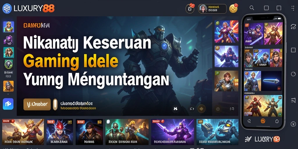 Skrinsyut LUXURY88 menampilkan gameplay Idle yang mengasyikkan dan interaktif.
