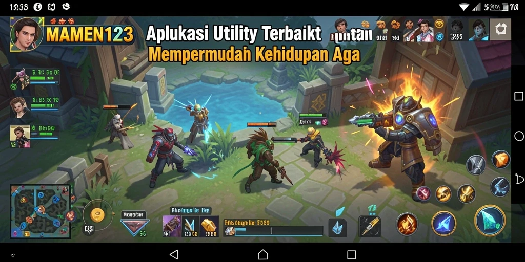 Tampilan antarmuka utama MAMEN123 yang ramah pengguna.