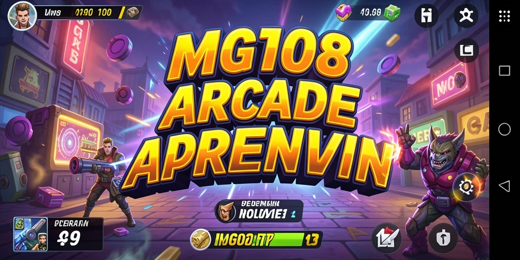 Tampilan gameplay MG108 yang seru dan adiktif dalam aksi Arcade.