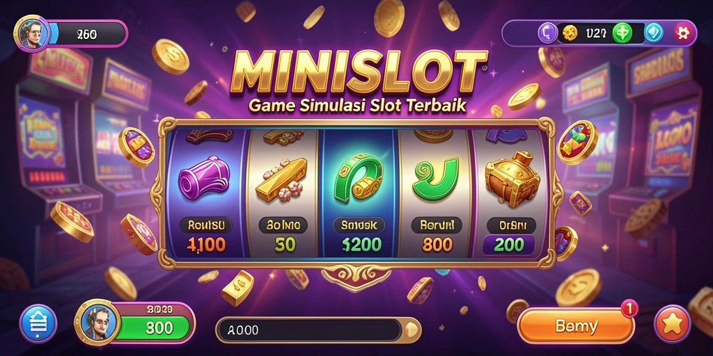 Tampilan gameplay seru dalam MINISLOT dengan berbagai tema slot yang menarik.
