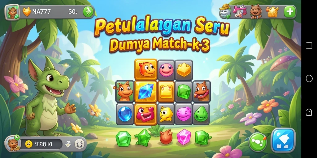 Tangkapan layar yang menampilkan gameplay seru dan penuh warna di NA777.