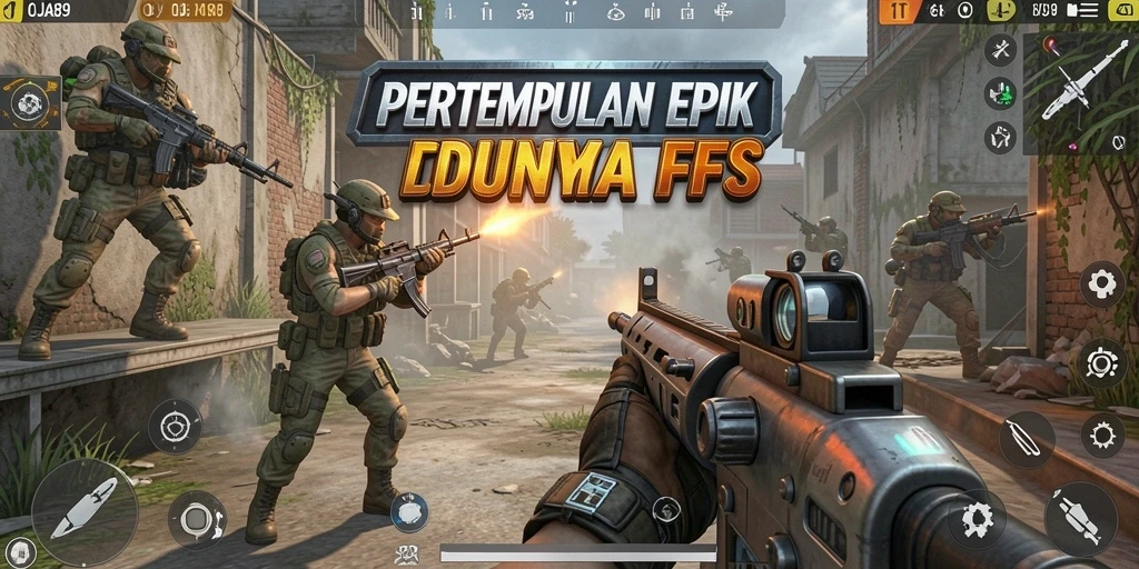 Tangkapan layar menampilkan aksi gameplay FPS yang mendebarkan.