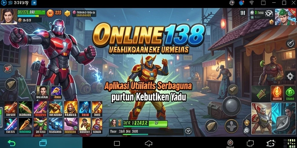 Tampilan utama ONLINE138 dengan fitur utilitas canggih.