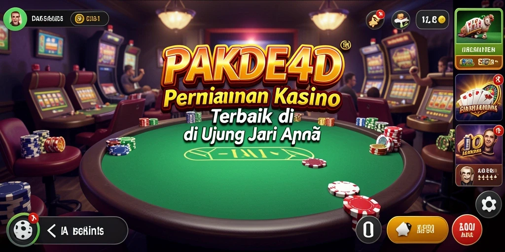 Tampilan menarik dari gameplay PAKDE4D yang menampilkan keseruan kasino.