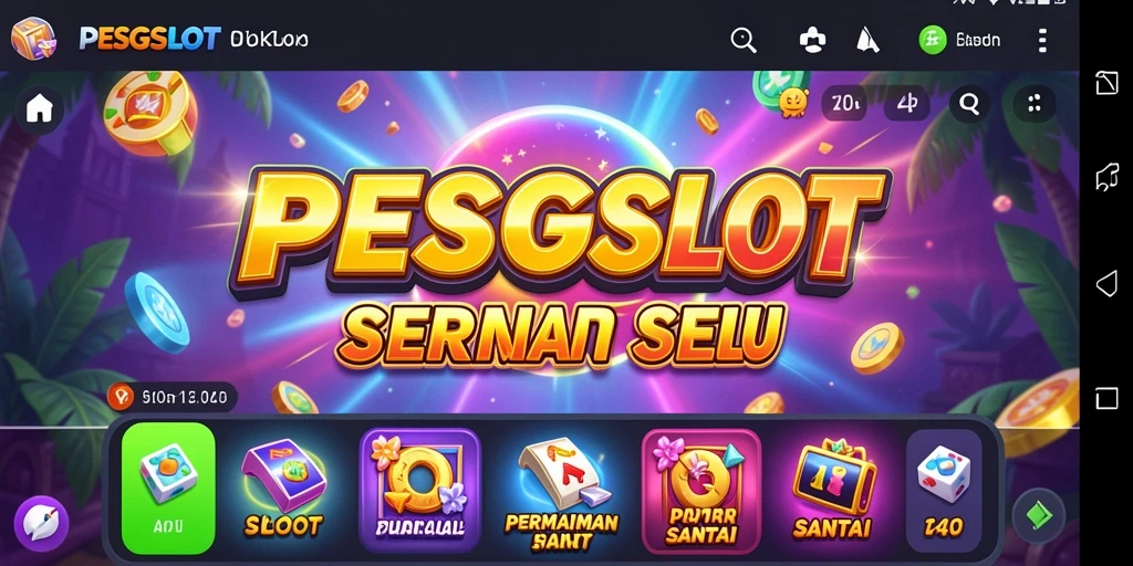 Screenshot utama PESGSLOT menampilkan gameplay slot yang seru dan interaktif.