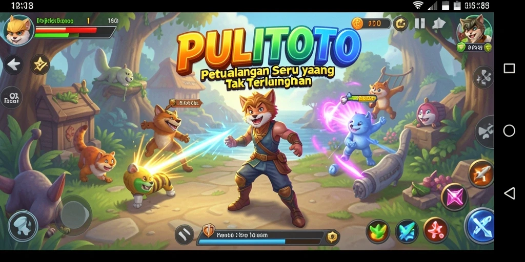 Tampilan gameplay PULITOTO yang menegangkan dan penuh warna.