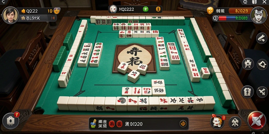 Tampilan gameplay Mahjong yang menarik dari QQ222.