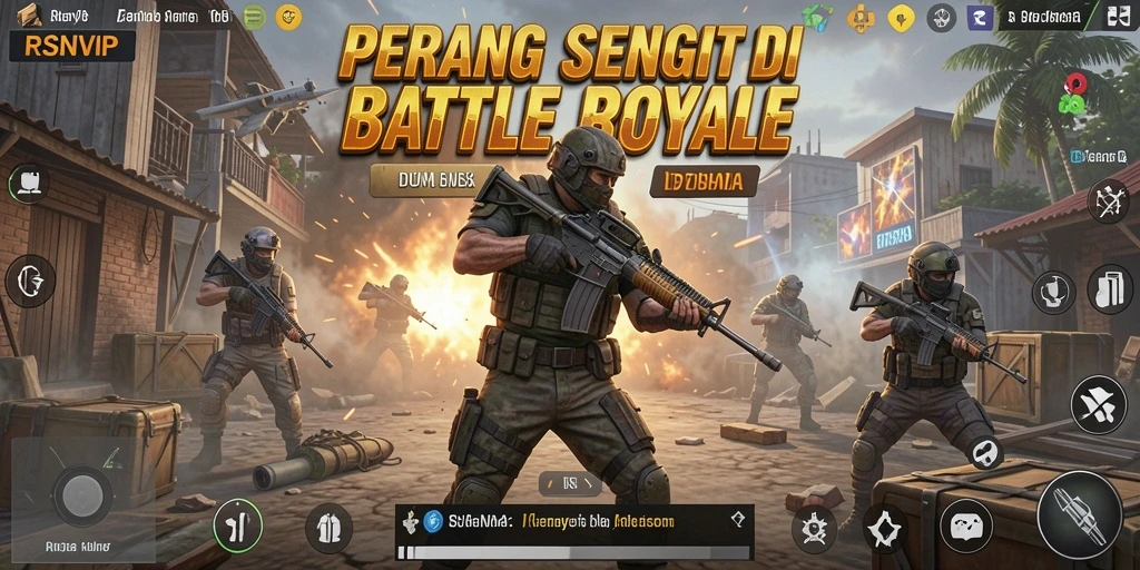 Tampilan gameplay RSNVIP yang seru dan menegangkan di medan perang.