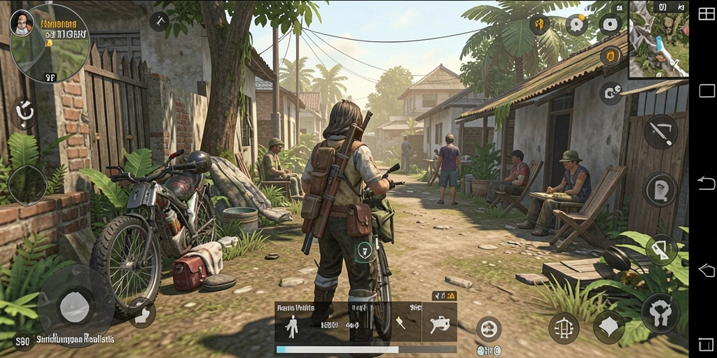 Screenshot utama S80 menampilkan gameplay simulasi yang mendalam.